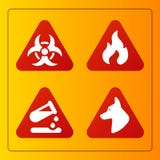 Informazioni di sicurezza severe simbolo d'avvertimento rosso del pericolo di giallo di vettore di produzione di industria di seg royalty illustrazione gratis Informazioni di sicurezza severe simbolo d'avvertimento rosso del pericolo di giallo di vettore di produzione di industria di seg royalty illustrazione gratis