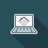 Informação da casa - Vector o ícone da aplicação informática ilustração do vetor Informação da casa - Vector o ícone da aplicação informática ilustração do vetor