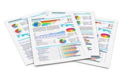 Informes financieros stock de ilustración Informes financieros stock de ilustración