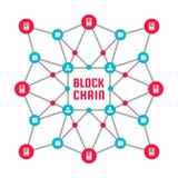 Informática da rede de Blockchain - ilustração criativa do conceito do vetor Projeto gráfico da disposição abstrata da bandeira ilustração stock Informática da rede de Blockchain - ilustração criativa do conceito do vetor Projeto gráfico da disposição abstrata da bandeira ilustração stock