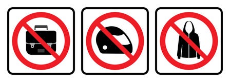 Ingen påsesymbol, ingen hjälmsymbol, inget omslagstecken royaltyfri illustrationer Ingen påsesymbol, ingen hjälmsymbol, inget omslagstecken royaltyfri illustrationer