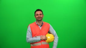 Ingeniero en la pantalla verde almacen de video Ingeniero en la pantalla verde almacen de video