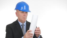 Ingenieur-Image Checking Architect-Papier-Pläne stockbilder Ingenieur-Image Checking Architect-Papier-Pläne stockbilder