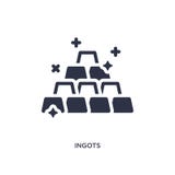 ingots icon on white background. Simple element illustration from wild west concept stock illustration ingots icon on white background. Simple element illustration from wild west concept stock illustration