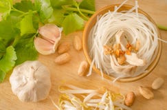 Ingredient For Cooking Thai Noodle Royalty Free Stock Image