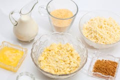 Ingredientes del pan de maíz dulce imágenes de archivo libres de regalías Ingredientes del pan de maíz dulce imágenes de archivo libres de regalías