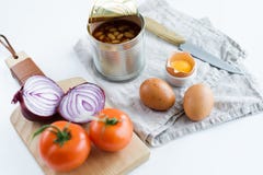 Ingredientes para um caf? da manh? org?nico saud?vel fotografia de stock Ingredientes para um caf? da manh? org?nico saud?vel fotografia de stock