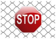 Ingreppsstaketstopp vektor illustrationer Ingreppsstaketstopp vektor illustrationer