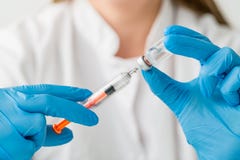 Injecting Injection Vaccine Vaccination Medicine Flu Woman Doctor Royalty Free Stock Images Injecting Injection Vaccine Vaccination Medicine Flu Woman Doctor Royalty Free Stock Images