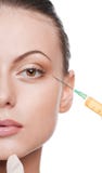 Injection cosmétique de botox dans le visage de beauté images stock Injection cosmétique de botox dans le visage de beauté images stock