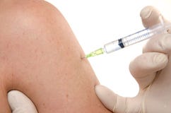 Injection of a vaccine