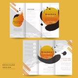 Ink brush brochure stock illustration Ink brush brochure stock illustration