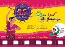 Innamoriamosi con il dandiya Un grande modello della stampa di notte di dandiya di colpo royalty illustrazione gratis Innamoriamosi con il dandiya Un grande modello della stampa di notte di dandiya di colpo royalty illustrazione gratis