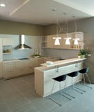 Innenarchitektur der eleganten und Luxuxküche. lizenzfreies stockfoto Innenarchitektur der eleganten und Luxuxküche. lizenzfreies stockfoto