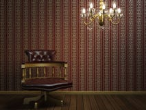 Innenarchitektur des klassischen Lehnsessels lizenzfreies stockbild Innenarchitektur des klassischen Lehnsessels lizenzfreies stockbild