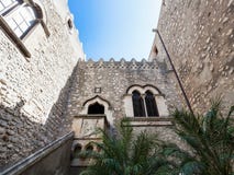 Inner Courtyard Of Corvaja Palace In Taormina Royalty Free Stock Photo Inner Courtyard Of Corvaja Palace In Taormina Royalty Free Stock Photo