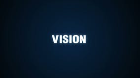 Innovation, Development, Teamwork, Leadership, Customer, Text animation &#x27;VISION&#x27;