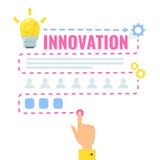 Innovation concept. Clever think. Infographic vector illustration stock illustration Innovation concept. Clever think. Infographic vector illustration stock illustration