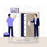 Identification Technologies Flat Composition stock illustration Identification Technologies Flat Composition stock illustration