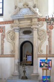 Inre av den judiska synagogan i Zamosc, Polen royaltyfri bild Inre av den judiska synagogan i Zamosc, Polen royaltyfri bild