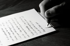 Inscription d'une lettre d'amour images libres de droits Inscription d'une lettre d'amour images libres de droits