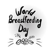 The Inscription Hand Drawing World Day Of Breastfeeding. Vector illustration. vector illustration The Inscription Hand Drawing World Day Of Breastfeeding. Vector illustration. vector illustration