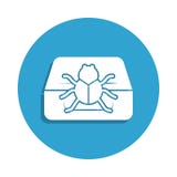 insect op het computerpictogram in kentekenstijl Één van de inzamelingspictogram van de cyberveiligheid kan voor UI, UX worden ge stock illustratie insect op het computerpictogram in kentekenstijl Één van de inzamelingspictogram van de cyberveiligheid kan voor UI, UX worden ge stock illustratie