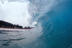 Inside A Curling Wave Stock Image Inside A Curling Wave Stock Image