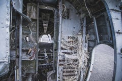 Inside of airplane wreck. In Iceland at summer stock photo Inside of airplane wreck. In Iceland at summer stock photo