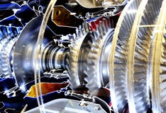 Inside The Turbo Engine Metal World Royalty Free Stock Photos