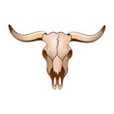 Insieme degli elementi dei selvaggi West l'attrezzatura dei cowboy Cranio della mucca illustrazione vettoriale Insieme degli elementi dei selvaggi West l'attrezzatura dei cowboy Cranio della mucca illustrazione vettoriale