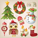 Insieme degli oggetti di natale royalty illustrazione gratis Insieme degli oggetti di natale royalty illustrazione gratis