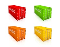 Insieme dei contenitori variopinti. illustrazione di stock Insieme dei contenitori variopinti. illustrazione di stock