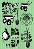 Insieme dei modelli nel retro stile per il Garden Center, festival Fotografie Stock Insieme dei modelli nel retro stile per il Garden Center, festival Fotografie Stock
