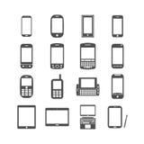 Insieme dell'icona della compressa e dello Smart Phone, vettore eps10 Immagini Stock Insieme dell'icona della compressa e dello Smart Phone, vettore eps10 Immagini Stock