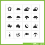Insieme dell'icona di Meteo illustrazione di stock Insieme dell'icona di Meteo illustrazione di stock