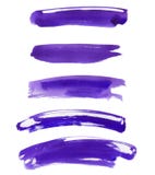 Insieme della pittura diritta multipla di porpora dell'acquerello Immagine Stock Insieme della pittura diritta multipla di porpora dell'acquerello Immagine Stock