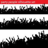 Insieme della siluetta della gente del partito royalty illustrazione gratis Insieme della siluetta della gente del partito royalty illustrazione gratis
