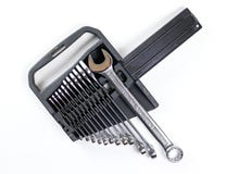 Insieme delle chiavi piane Kit di utensili per l'automobile Isolato sulle sedere bianche Fotografie Stock Libere da Diritti Insieme delle chiavi piane Kit di utensili per l'automobile Isolato sulle sedere bianche Fotografie Stock Libere da Diritti