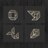 Insieme delle forme monocromatiche geometriche minime Icone d'avanguardia insieme di simboli e logotypes dei pantaloni a vita bas Immagini Stock Insieme delle forme monocromatiche geometriche minime Icone d'avanguardia insieme di simboli e logotypes dei pantaloni a vita bas Immagini Stock