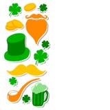 Insieme di giorno della st Patricks con illustrazione di stock Insieme di giorno della st Patricks con illustrazione di stock