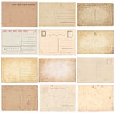 Insieme di varie vecchie cartoline d'annata isolate su bianco fotografia stock libera da diritti Insieme di varie vecchie cartoline d'annata isolate su bianco fotografia stock libera da diritti