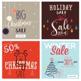 Insieme insegne mobili di vendita del nuovo anno e di Natale Immagine Stock Libera da Diritti Insieme insegne mobili di vendita del nuovo anno e di Natale Immagine Stock Libera da Diritti