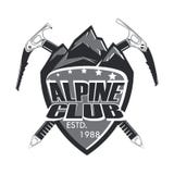 Insigne de club alpin illustration stock Insigne de club alpin illustration stock