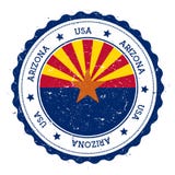 Insigne de drapeau de l'Arizona illustration de vecteur Insigne de drapeau de l'Arizona illustration de vecteur