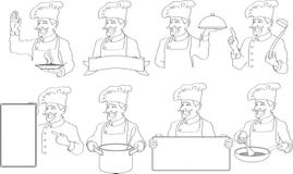 Insignias de los cocineros stock de ilustración Insignias de los cocineros stock de ilustración