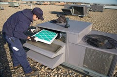 Inspecting roof top unit