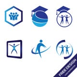 Inspiration de concept de construction de logo d'éducation illustration stock Inspiration de concept de construction de logo d'éducation illustration stock