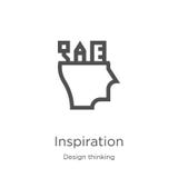 inspiration icon vector from design thinking collection. Thin line inspiration outline icon vector illustration. Outline, thin royalty free illustration inspiration icon vector from design thinking collection. Thin line inspiration outline icon vector illustration. Outline, thin royalty free illustration