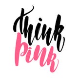 Lettering think pink stock illustration Lettering think pink stock illustration
